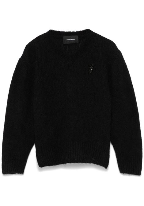 Black cropped V-neck sweater Simone Rocha - women SIMONE ROCHA | Sweaters | MIMK5B0657BLK